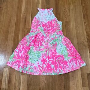 Lilly Pulitzer Pink and Green Halter Sundress